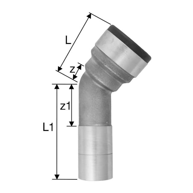 sudoFIT INDUSTRIE-Bogen 45°