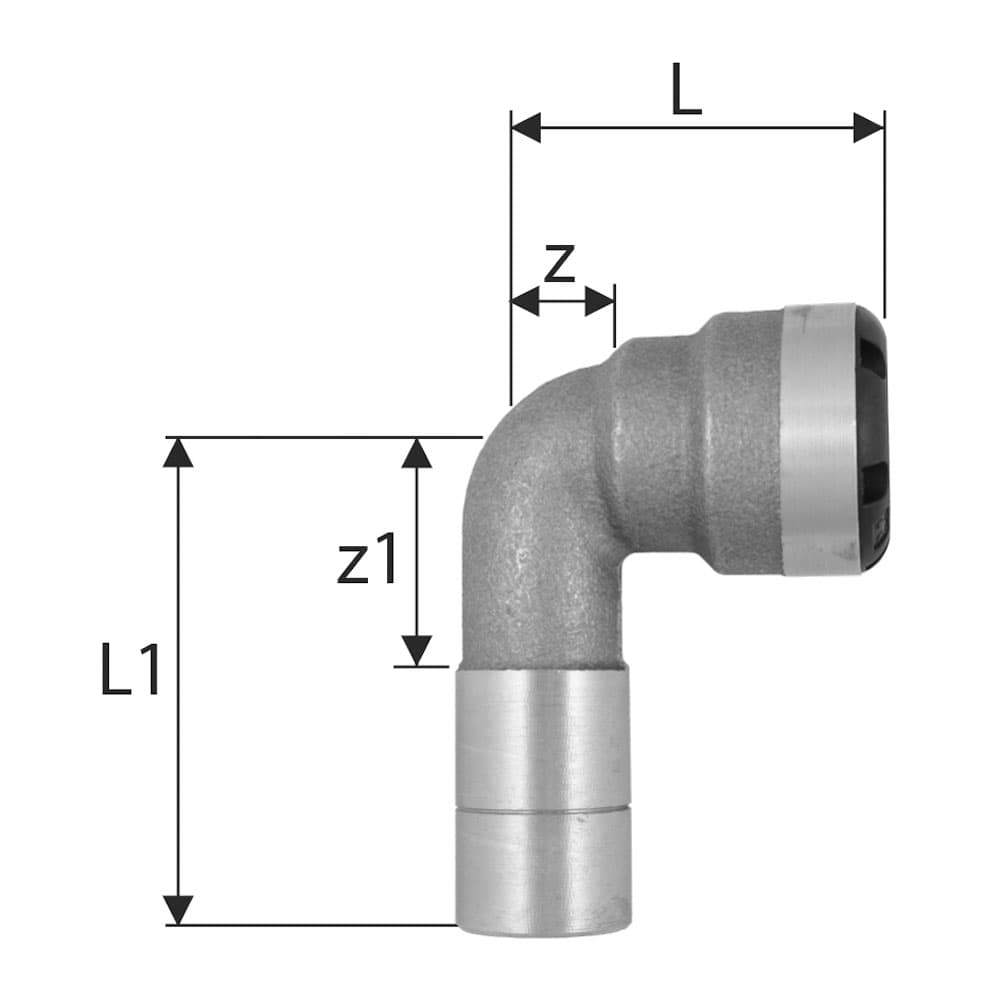 sudoFIT INDUSTRIE-Bogen 90°