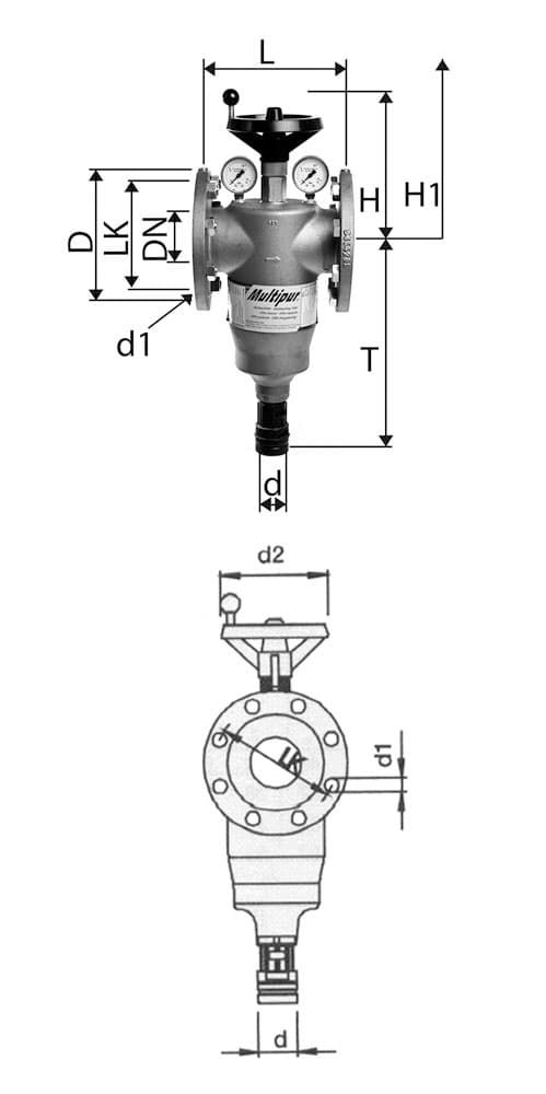 Rückspülfilter Simipur Multi PN 10