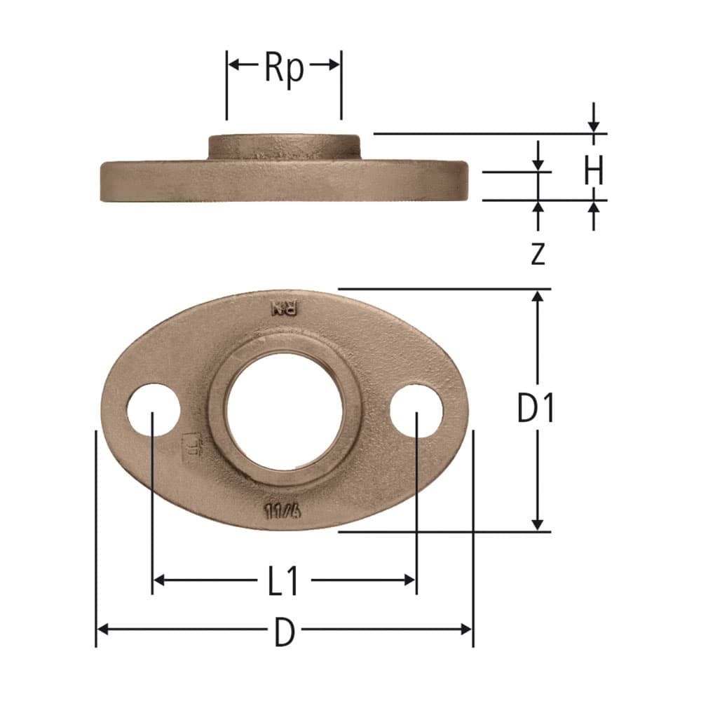 Wassermesser-Flansch PN 16