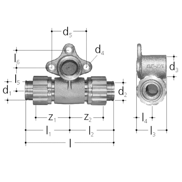 Armaturenanschluss doppelt