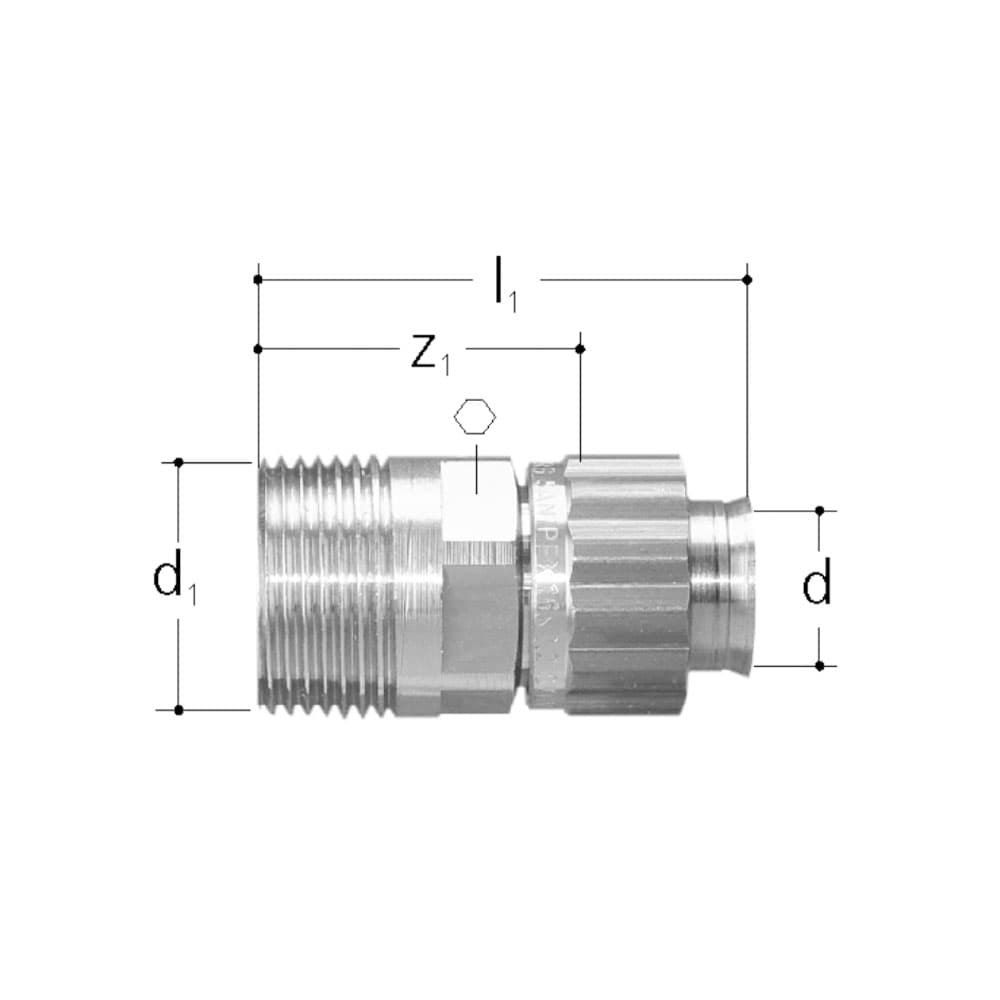 Uebergang mit Aussengewinde
