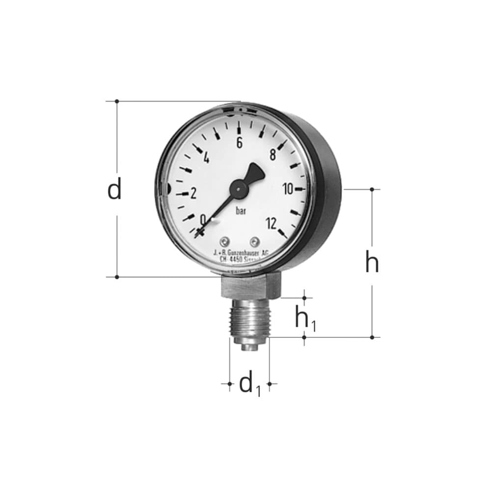 Manometer 0-12bar