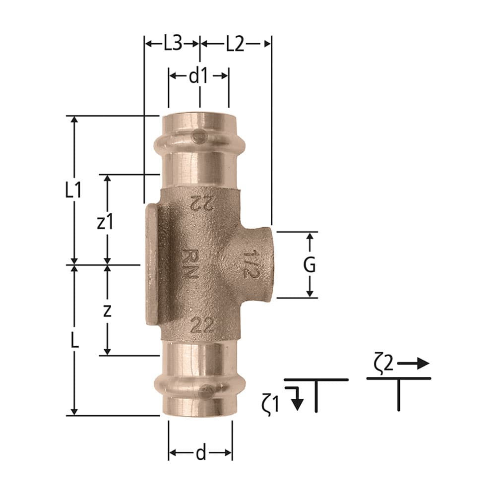 Optipress-Anschluss-T