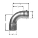 Optipress-Inox-Bogen 90°