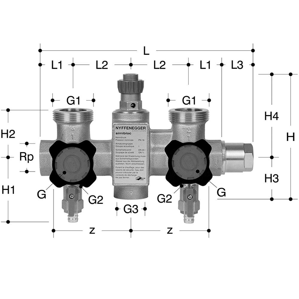 Batterie de distribution Simibloc PN 16 : acheter en ligne
