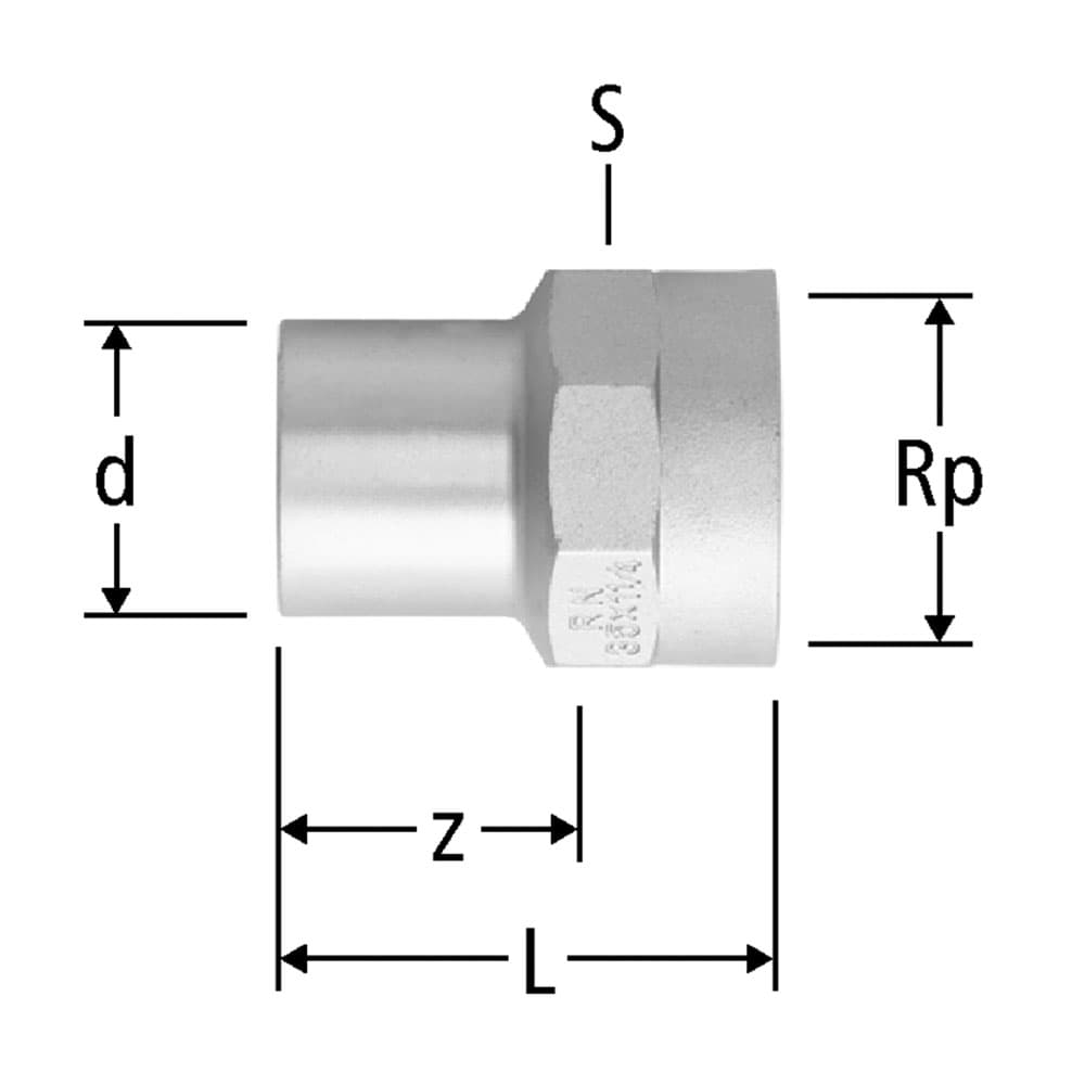 Optipress-Inox-Übergang