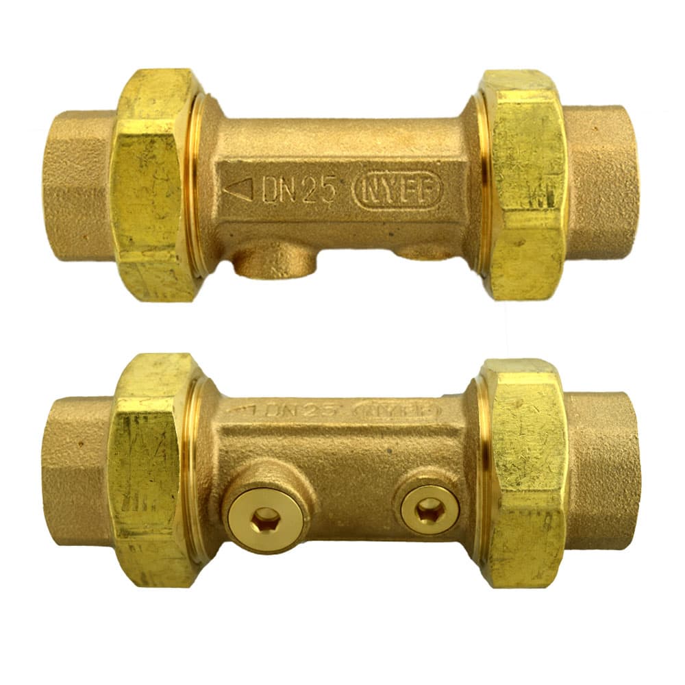 Rückschlagventil, mit Rotgussverschraubungen