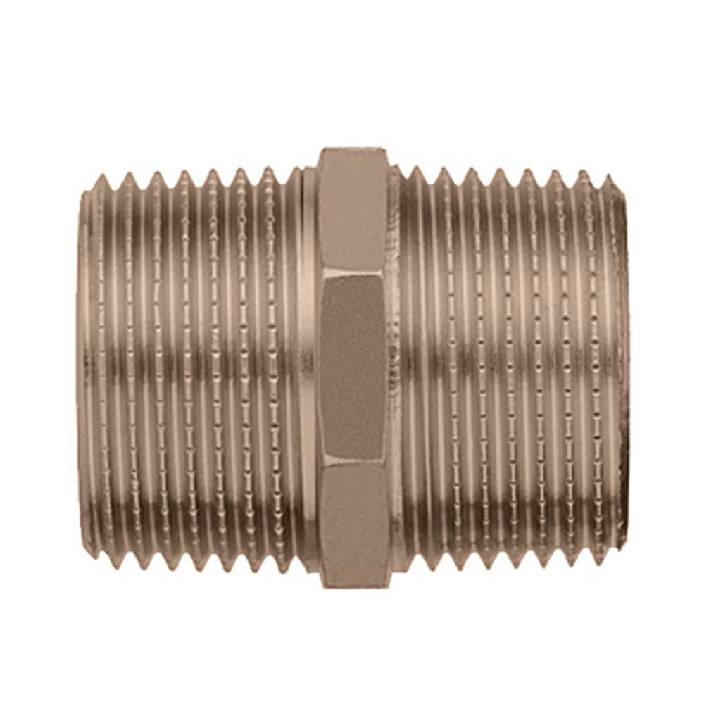 Doppelnippel aus Rotguss