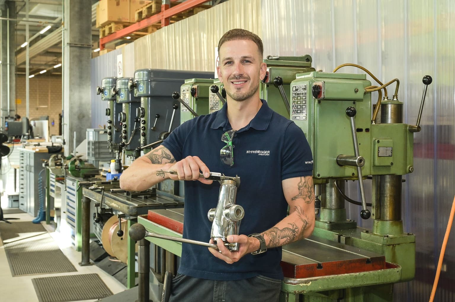 Mischventil der Thermen von Vals zum Revidieren.